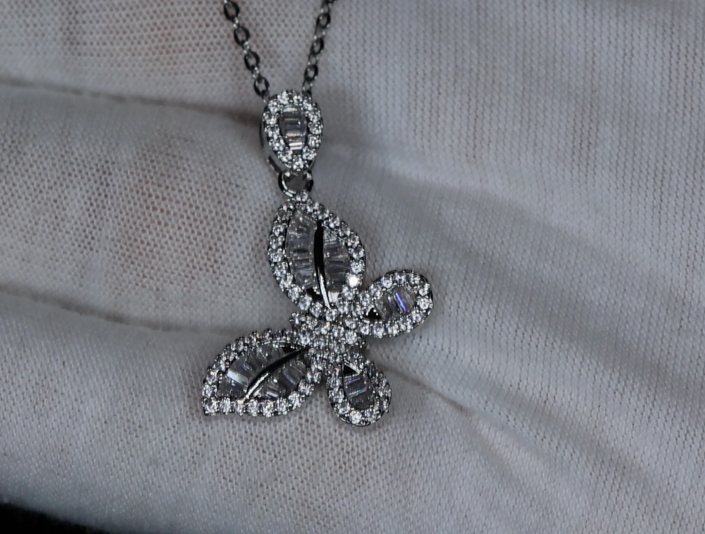 Diamond Butterfly Pendant