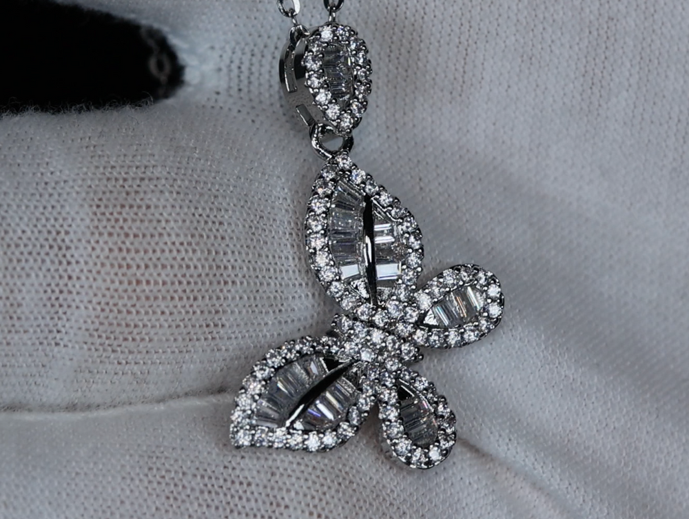 Diamond Butterfly Pendant