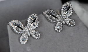 Diamond Butterfly Earrings