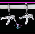 Diamond Machine Gun Earrings