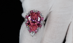 Pink Pear Cut Diamond Ring