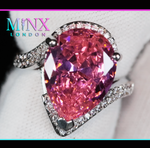 Pink Pear Cut Diamond Ring