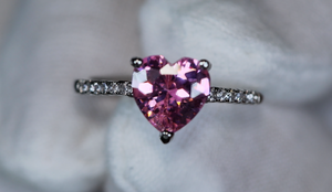 Pink Diamond Heart Ring