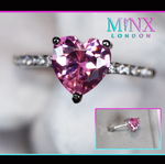 Pink Diamond Heart Ring