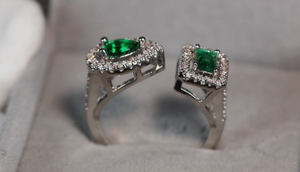 Green diamond ring