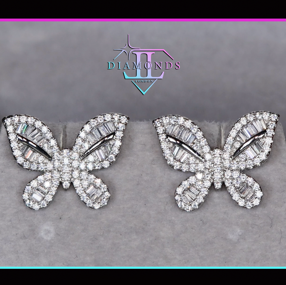 Diamond Butterfly Earrings