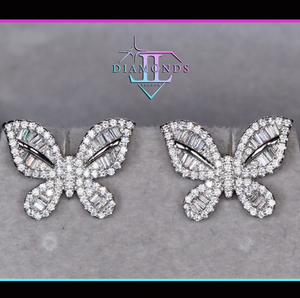Diamond Butterfly Earrings