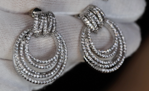 Hoop Earrings with Diamonds