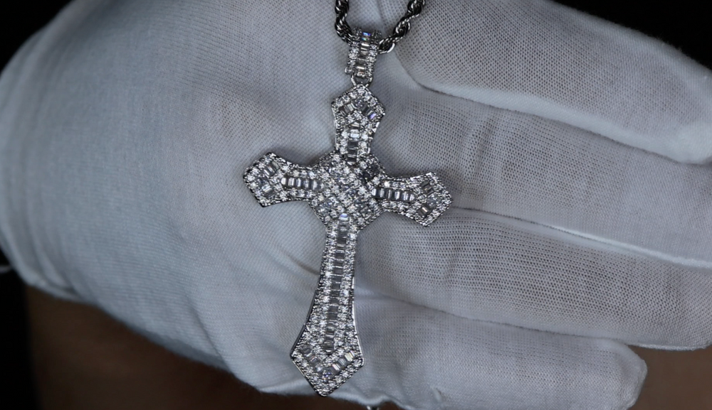 Big Iced Out Cross Pendant