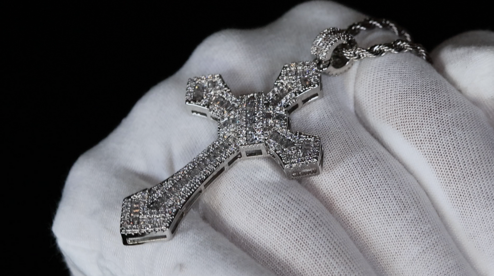 Big Iced Out Cross Pendant