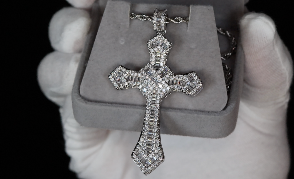 Big Diamond Cross Pendant