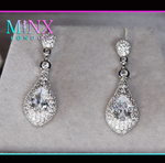 Womens Pear Cut Diamond Earrings