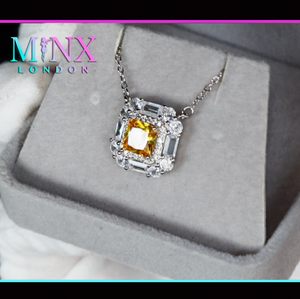 Womens Yellow Diamond Pendant