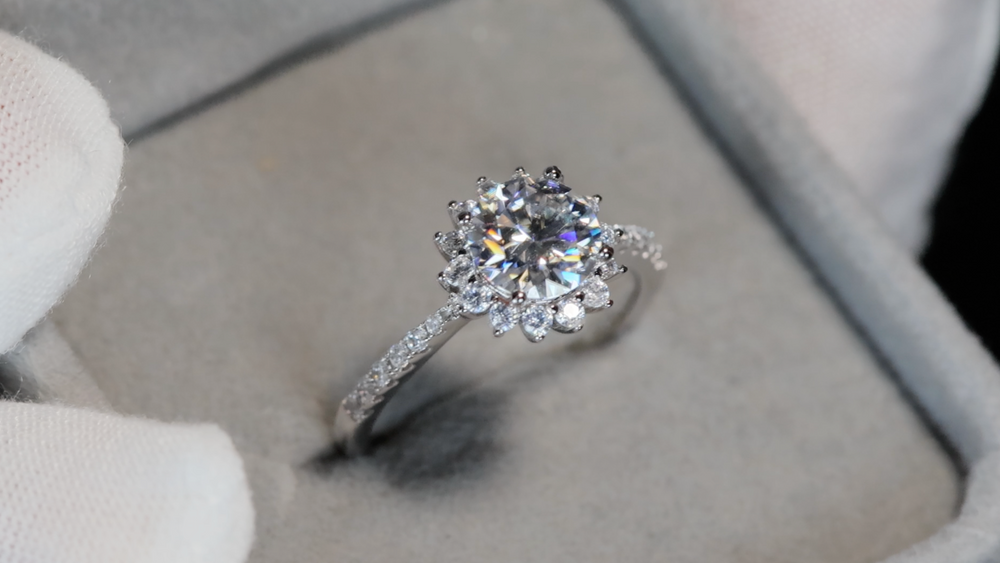 Womens Moissanite Engagement Rings