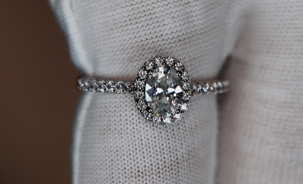 Oval Moissanite Diamond Ring