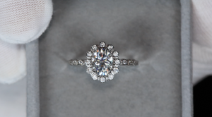 Moissanite Engagement Rings | Oval Cut Moissanite Diamond Ring