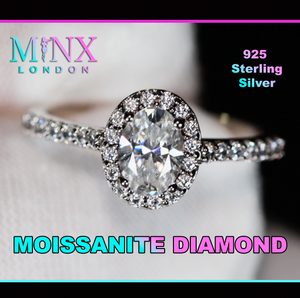 Oval Moissanite Diamond Ring