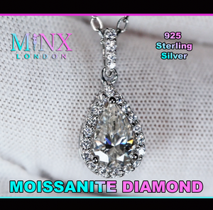 Moissanite Pear Cut Diamond PENDANT