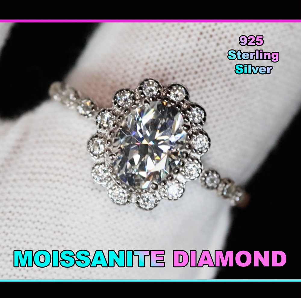 
            
                Load image into Gallery viewer, Moissanite Engagement Rings | Oval Moissanite Rings
            
        