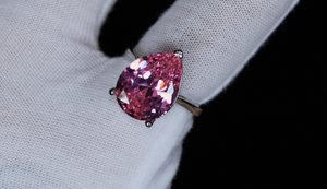 Pink Pear Cut Diamond Ring