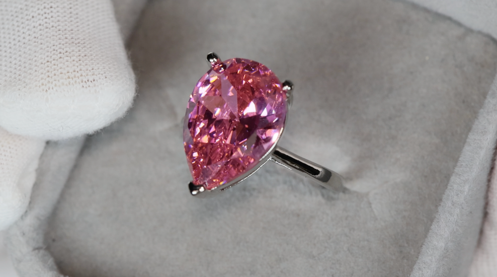 Big Pink Diamond Ring