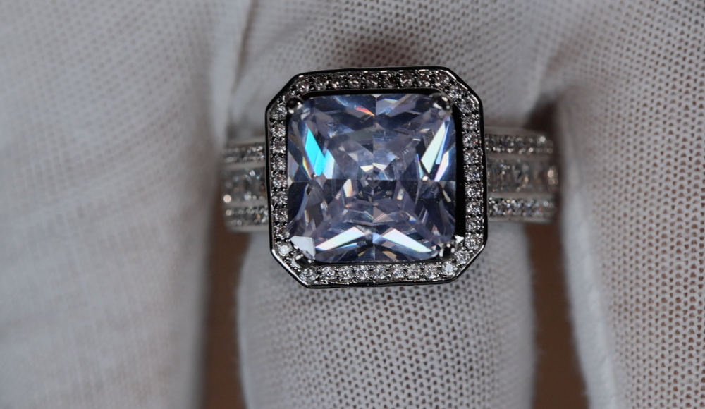 Big Princess Cut Diamond Ring