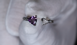 Womens Purple Diamond Ring