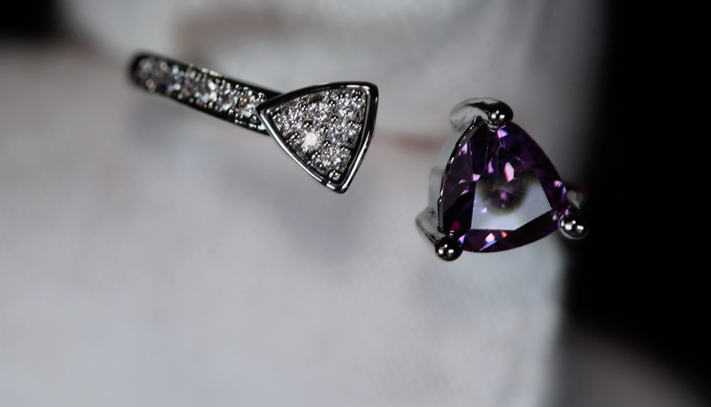 
            
                Load image into Gallery viewer, Womens Purple Diamond Ring
            
        