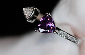 Womens Purple Diamond Ring