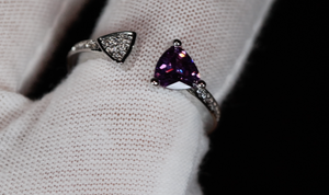 Womens Purple Diamond Ring