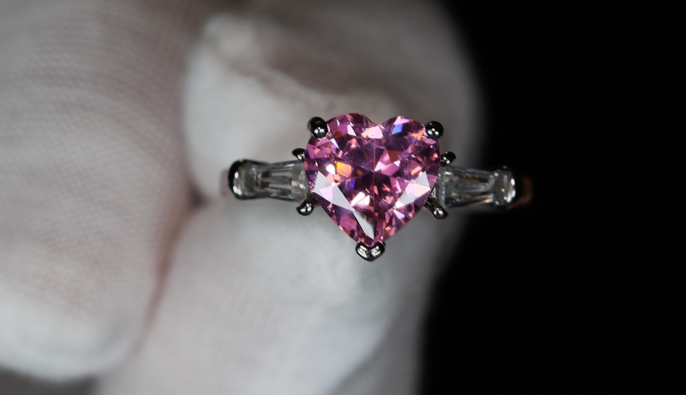 Heart Ring | Pink Diamond Ring | Heart Shaped Ring | Heart Shape Ring | Diamond Heart Ring