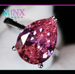 Pink Pear Cut Diamond Ring