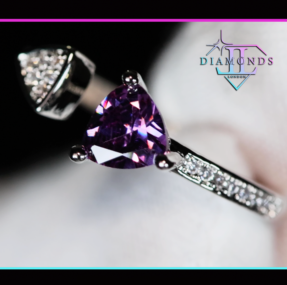 
            
                Load image into Gallery viewer, Womens Purple Diamond Ring
            
        