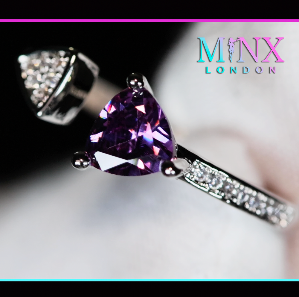 Womens Purple diamond ring