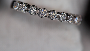 Womens Moissanite Ring | Moissanite Diamond Wedding Band