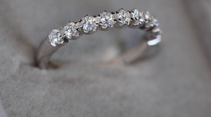 Womens Moissanite Ring | Moissanite Diamond Wedding Band