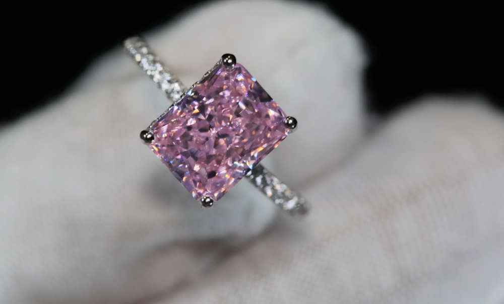 
            
                Load image into Gallery viewer, Big Pink Lab Grown Diamond Ring
            
        
