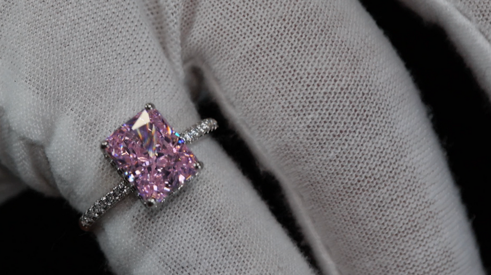 
            
                Load image into Gallery viewer, Big Pink Lab Grown Diamond Ring
            
        