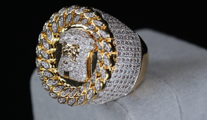 Iced Out Jesus Ring, Jesus Face Ring, Jesus Head Ring, Hip Hop Jesus