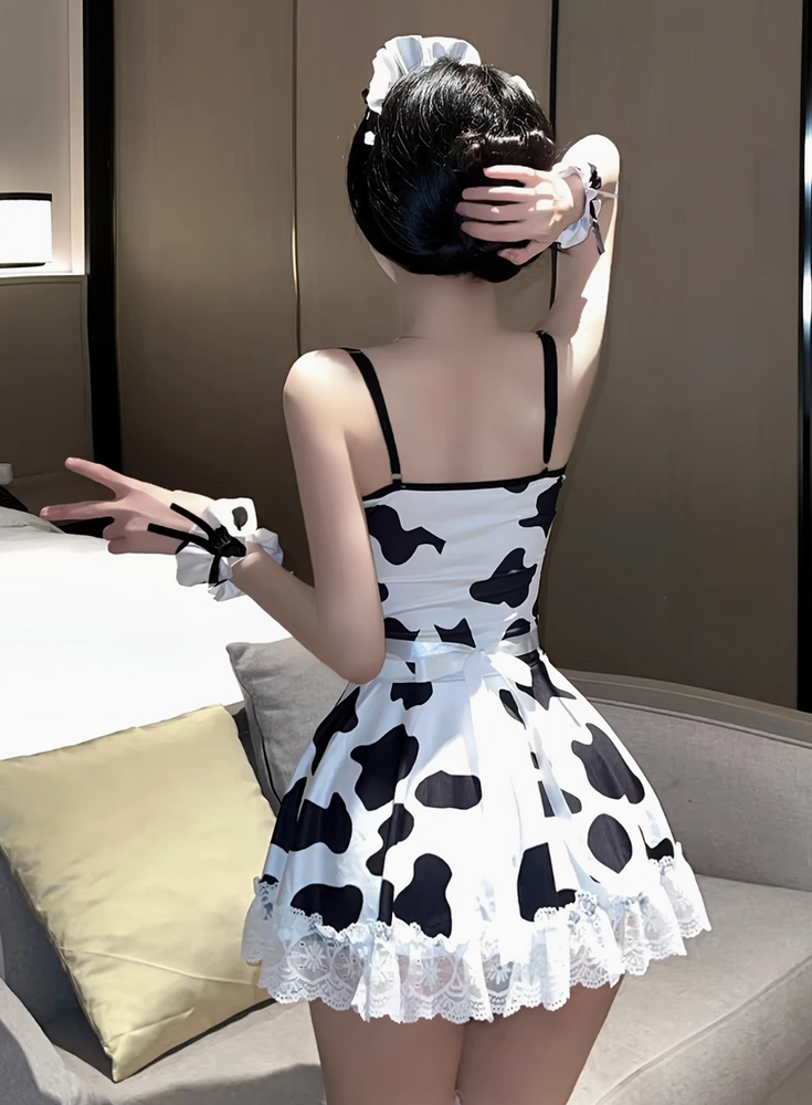 Cow Print Cosplay Lingerie