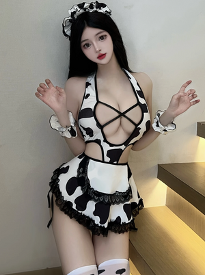 Cow Print Cosplay Lingerie