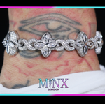 Silver Diamond Clover Bracelet