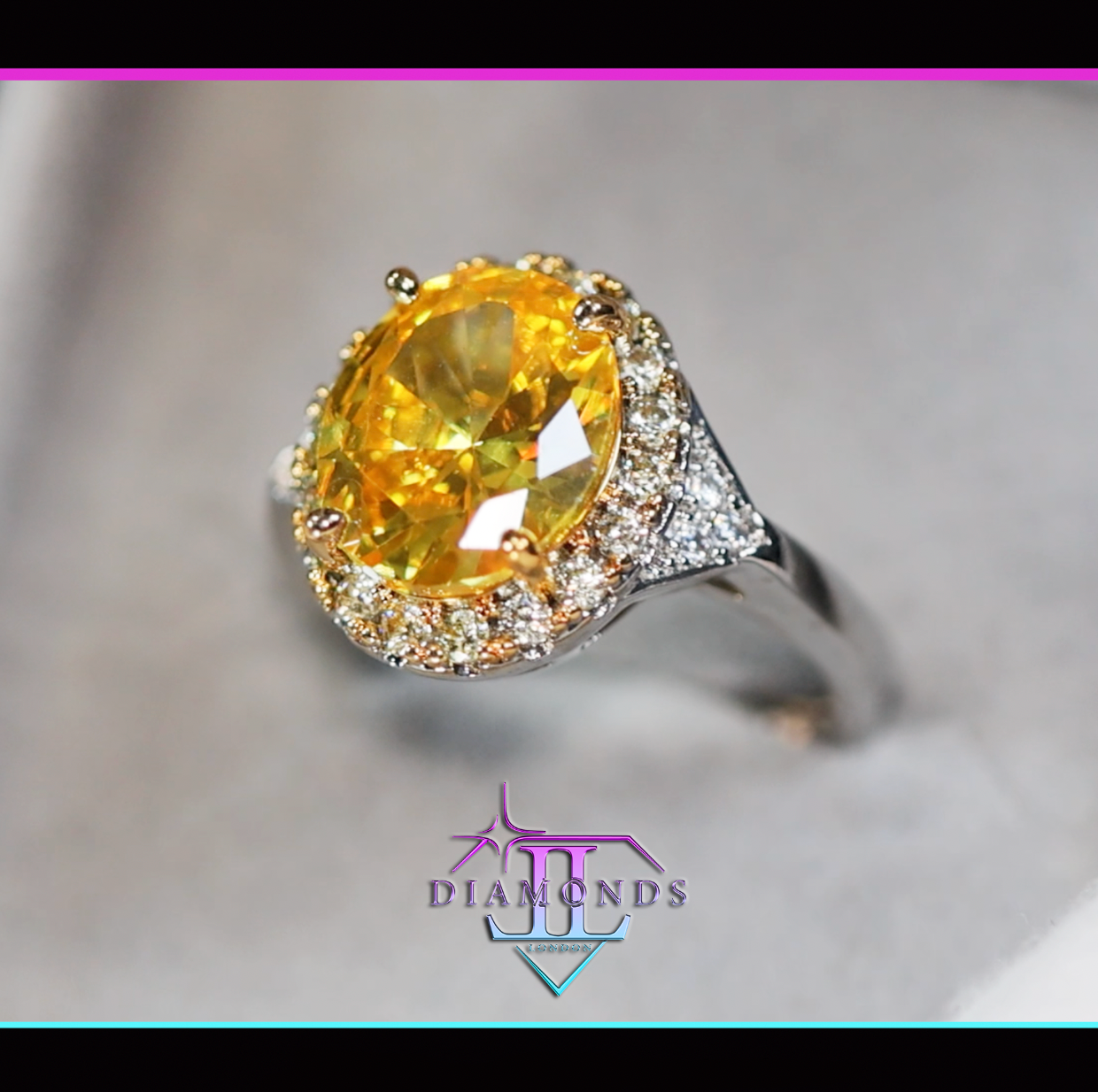 Yellow Diamond Ring | Womens yellow oval diamond ring – Minx London