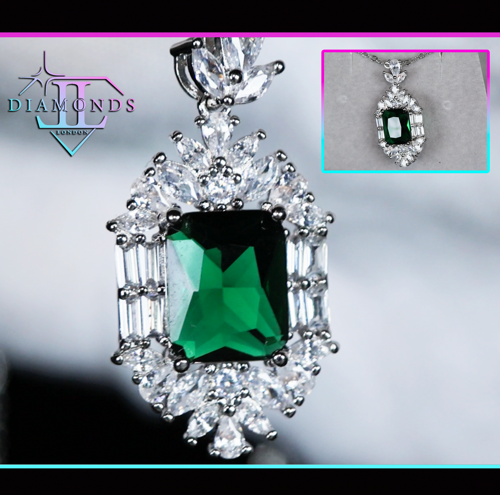 Emerald Diamond Necklace