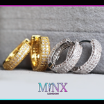 Men's Iced Out Hoop Earrings