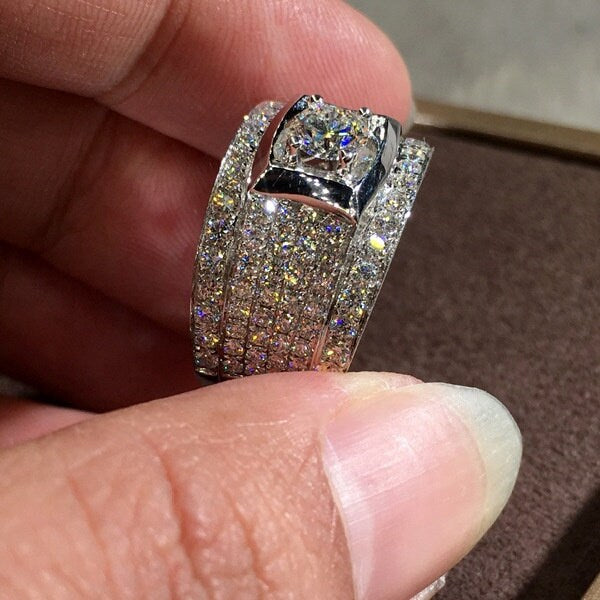 
            
                Load image into Gallery viewer, Eternity Ring | Promise Ring | Mens Ring | Womens Ring | Eternity Ring Diamond | Iced Out Ring | Engagement Rings | Wedding Band | Icy Ring
            
        