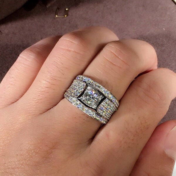 
            
                Load image into Gallery viewer, Eternity Ring | Promise Ring | Mens Ring | Womens Ring | Eternity Ring Diamond | Iced Out Ring | Engagement Rings | Wedding Band | Icy Ring
            
        