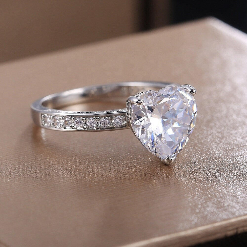 Heart Ring | Heart Shaped Ring | Heart Shape Ring | Diamond Heart Ring