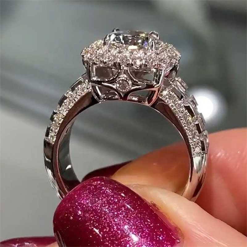 Promise Ring | Womens Ring | Princess Cut Diamond Engagement Ring