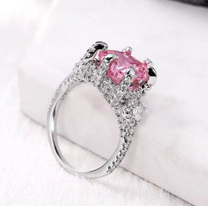 Pink Diamond Heart Ring | Heart Ring | Heart Shaped Ring | Heart Shape Ring